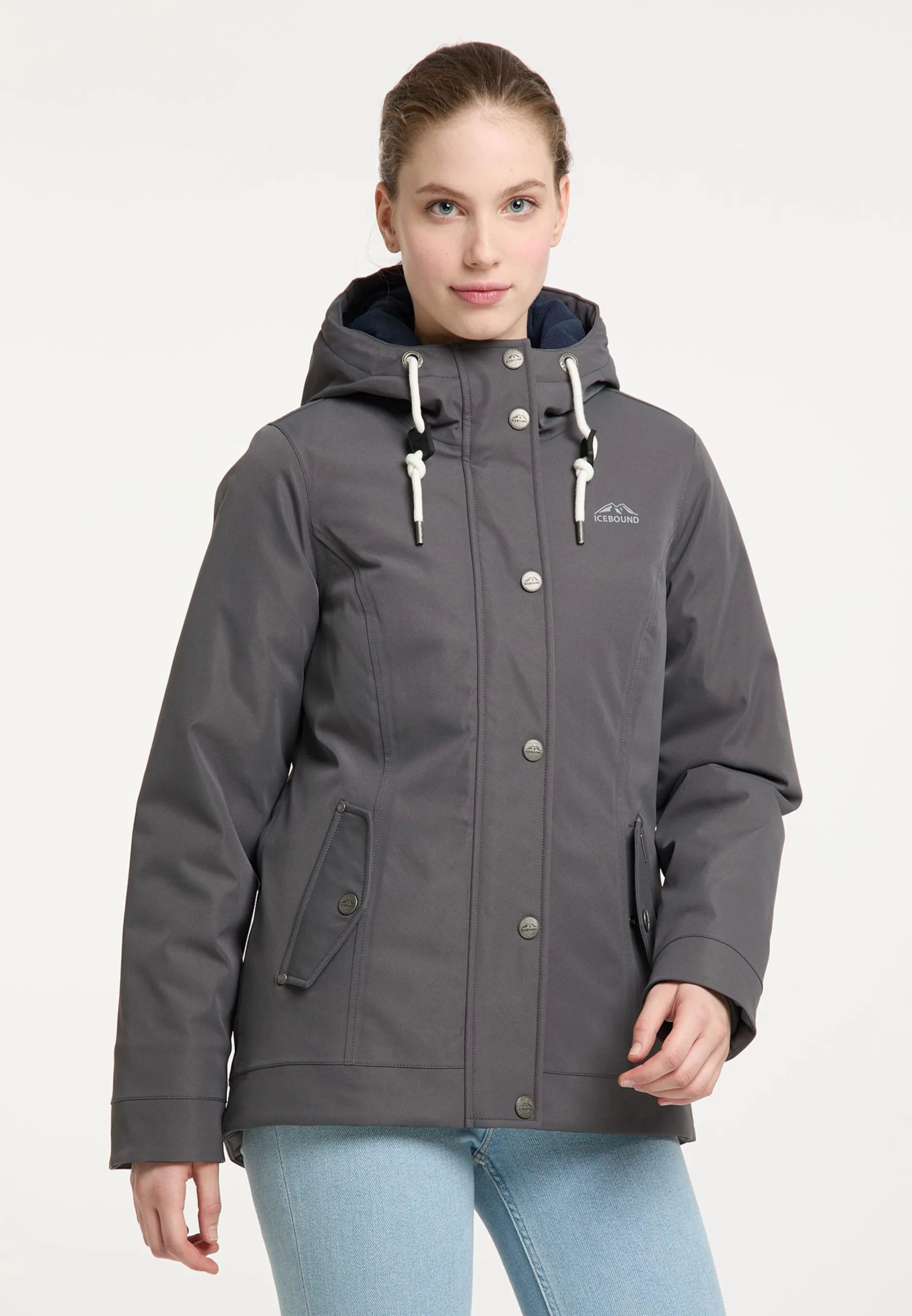 ICEBOUND Outdoor Jassen Functionele Jas Dames Lichtgrijs / Donkergrijs 4 ICEBOUND Outdoor Jassen Functionele Jas Dames Lichtgrijs / Donkergrijs - Afbeelding 2