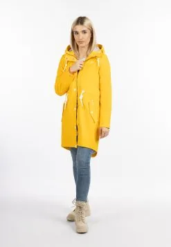 ICEBOUND Regenmantels Functionele Mantel Dames Donkergeel -Icebound Winkel 2d0815aacdce88902a4e10ecb8fcc106