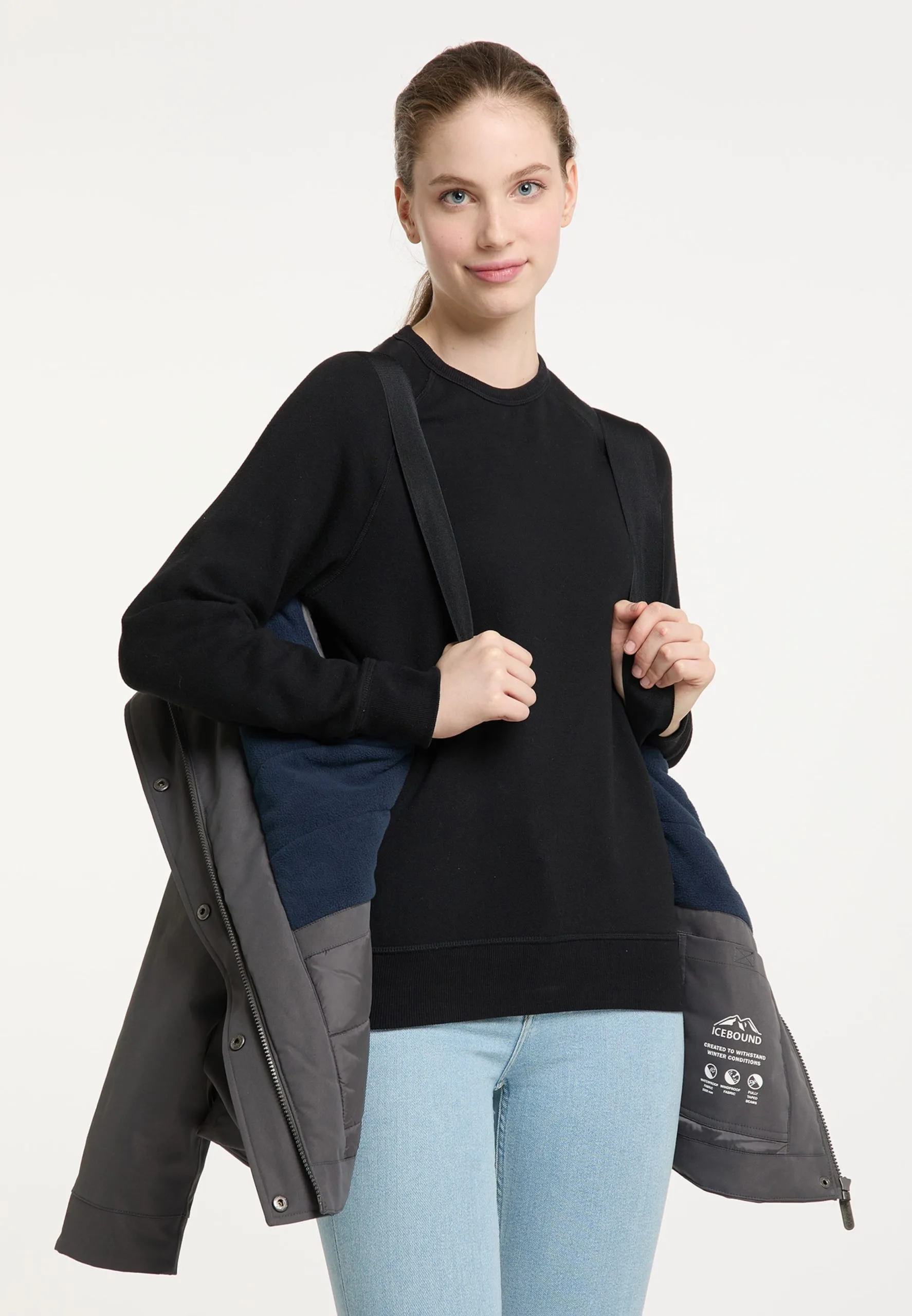 ICEBOUND Outdoor Jassen Functionele Jas Dames Lichtgrijs / Donkergrijs 5 ICEBOUND Outdoor Jassen Functionele Jas Dames Lichtgrijs / Donkergrijs - Afbeelding 3