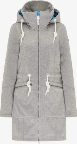 ICEBOUND Lange Vesten Gebreide Mantel Dames Grijs