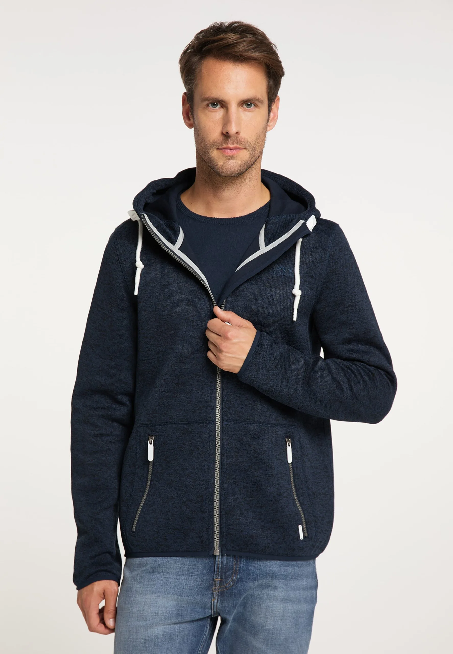 ICEBOUND Fleece Jassen Fleece Jas Heren Marine / Blauw Gemêleerd 4 ICEBOUND Fleece Jassen Fleece Jas Heren Marine / Blauw Gemêleerd - Afbeelding 2