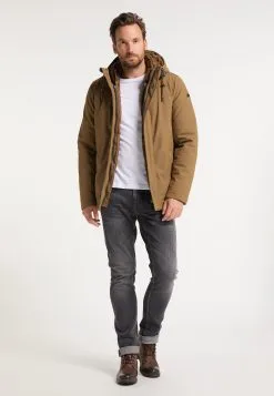ICEBOUND Winterjassen Winterjas Heren Donkerbeige -Icebound Winkel d268ca019c53ad4be953f3da88da7b03