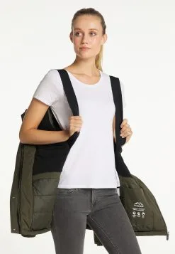 ICEBOUND Winterjassen Winterjas Dames Olijfgroen -Icebound Winkel ede314fcfb1094ee1ec9feb0e8d1aeb6